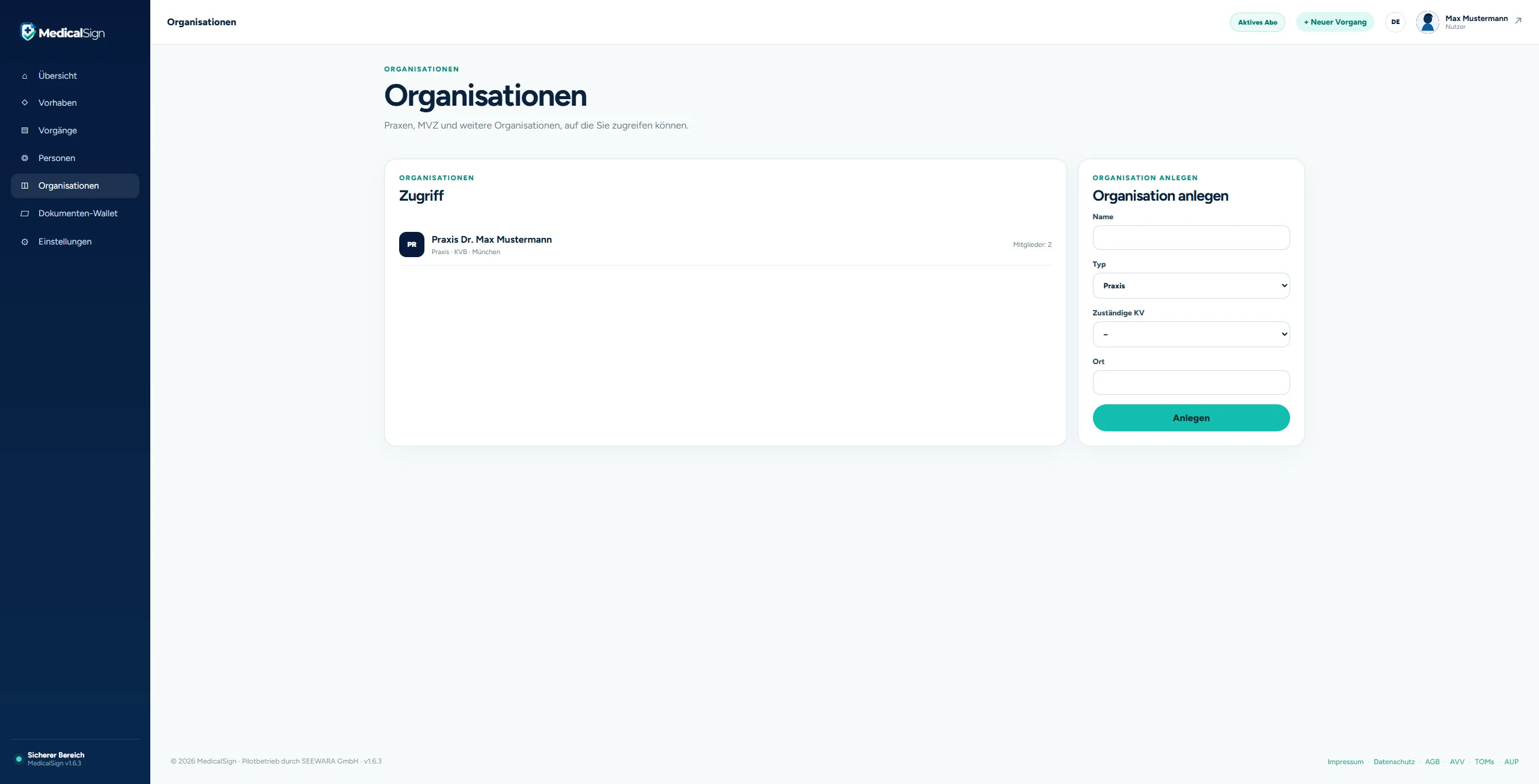 Organisationen – MedicalSign